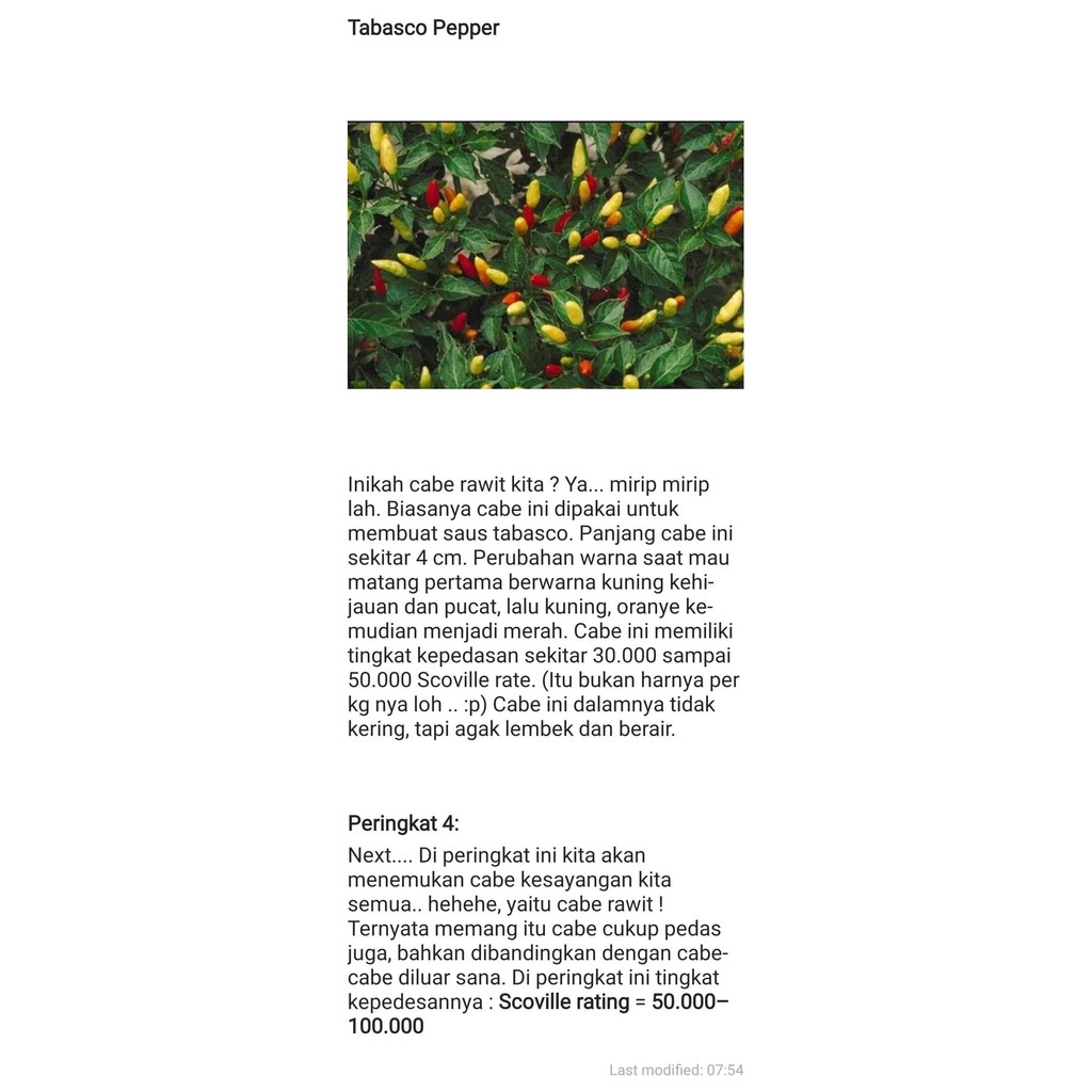 10 benih cabe Tabasco Pepper