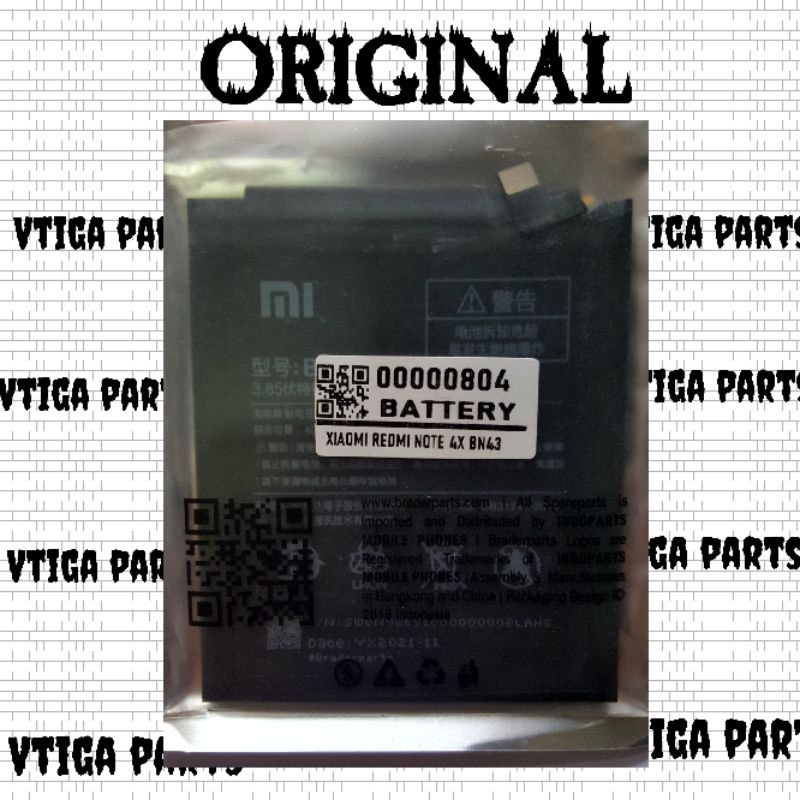 BATRAI XIAOMI BN43 (R.NOTE 4X) ORI 100%