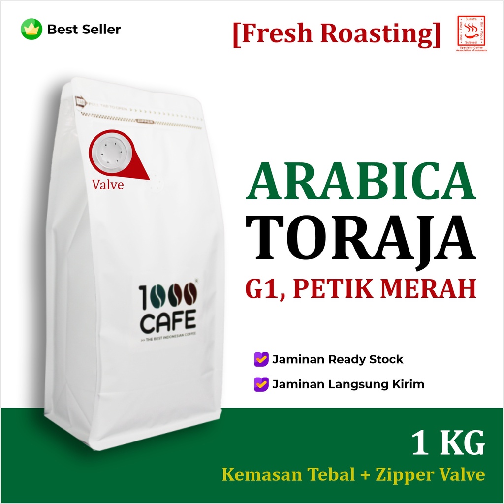 

Kopi Arabica Toraja Grade 1 - 1Kg [407]