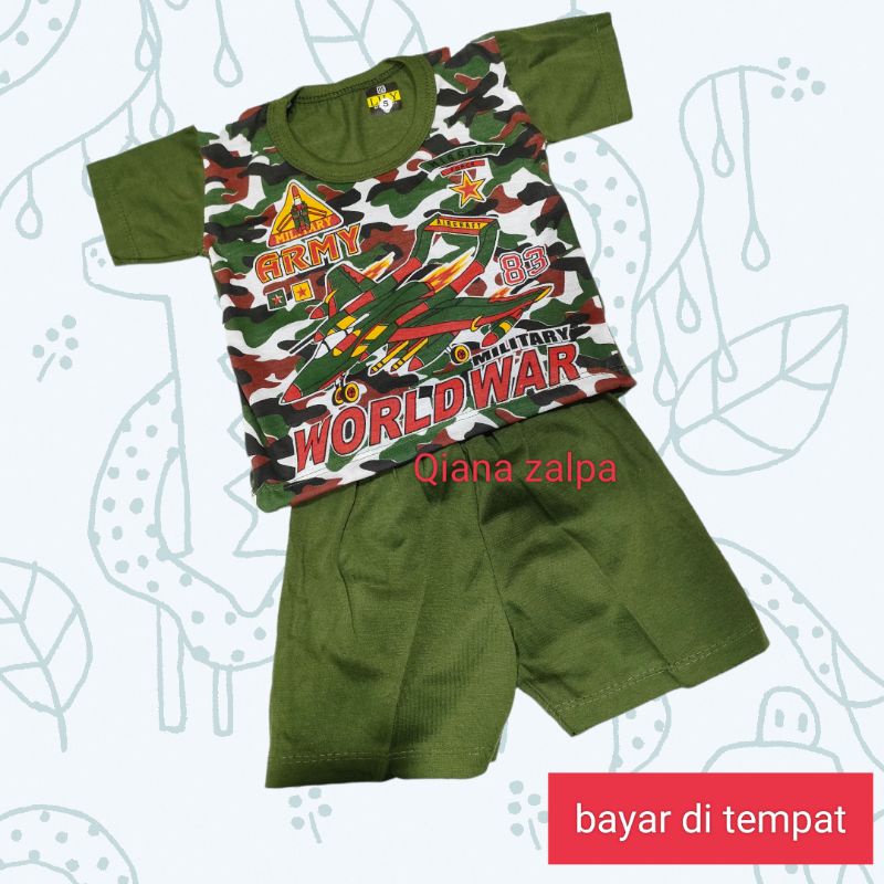 stelan baju anak2 terbuat dari bahan katun dingin di pakek