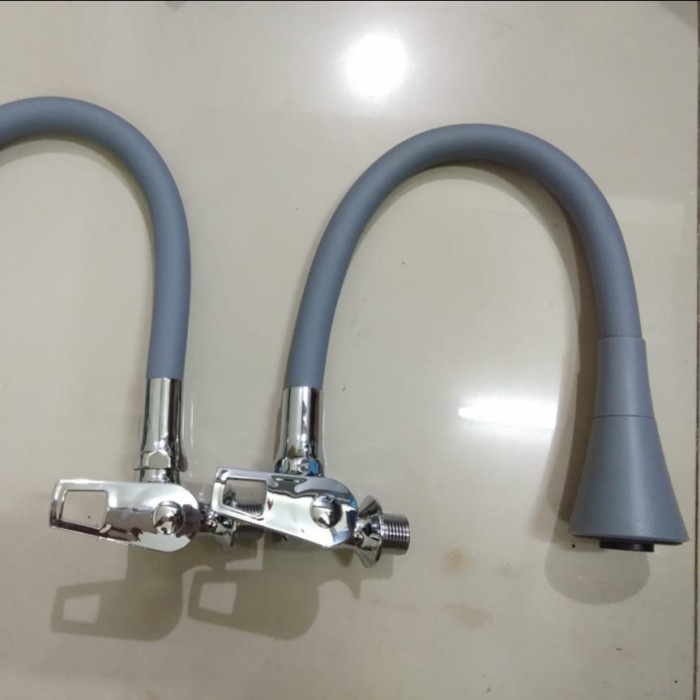 KRAN CUCI PIRING AIR SINK DAPUR | FLEKSIBEL ORACLE Mdl SOLIGEN ABU-ABU/Keran Kran Air Fleksibel Angsa Sink Wastafel Tembok Ruber Karet Hitam BAGUS BERKUALITAS/KERAN KRAN WASTFAFEL CUCI PIRING/KERAN BAK CUCI PIRING/KRAN WASTAFEL ANGSA FLEKSIBEL Keran Kran