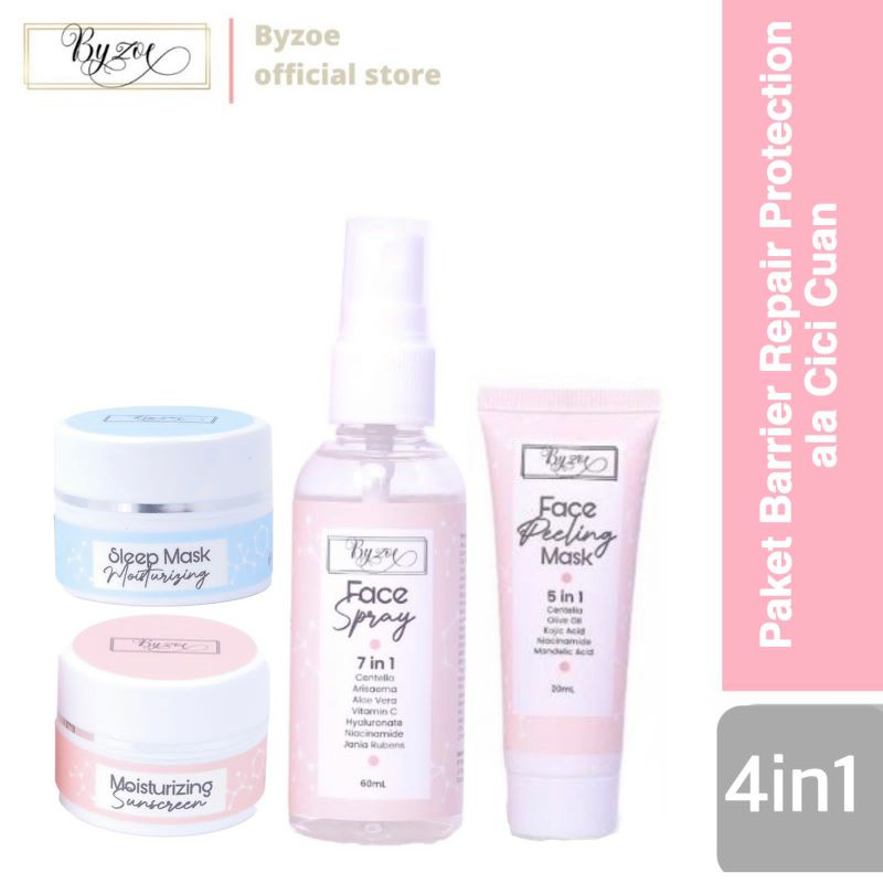 Byzoe Skincare Set Glowing Barrier Repair and Protection with Ceremide and DNA Salmon dera shop99