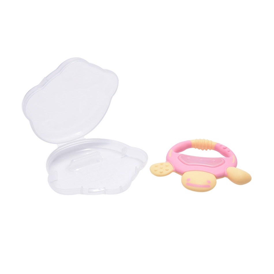 Richell Teether with Case Mainan Gigitan Bayi Lengkap Wadah