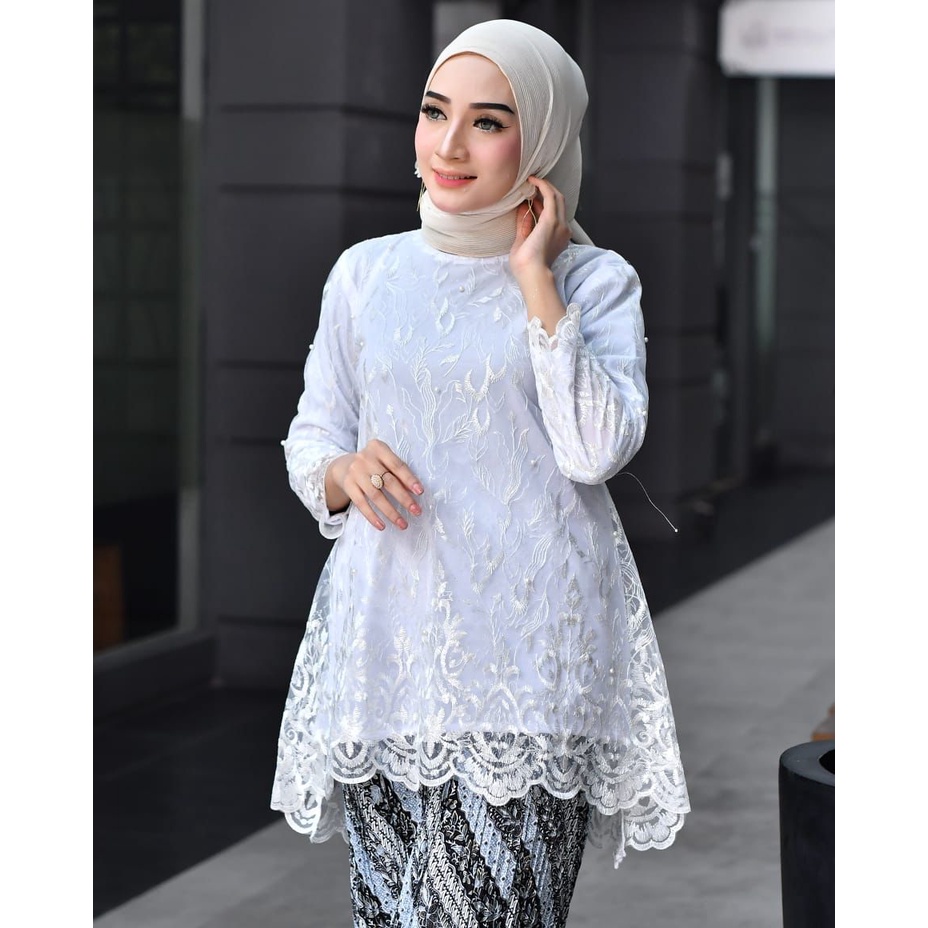 Kebaya tulle rinjani / Kebaya modern / Kebaya brukat wisuda dan pernikahan Size M L XL XXL