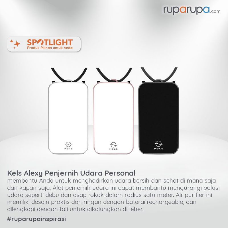 Kels Alexy Penjernihan Udara Personal | Air Purifier Personal | Kalung Air Purifier