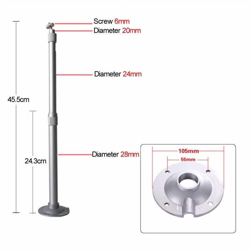 Stand Bracket Dinding Proyektor CCTV Telescopic Adjustabel Mount Ball