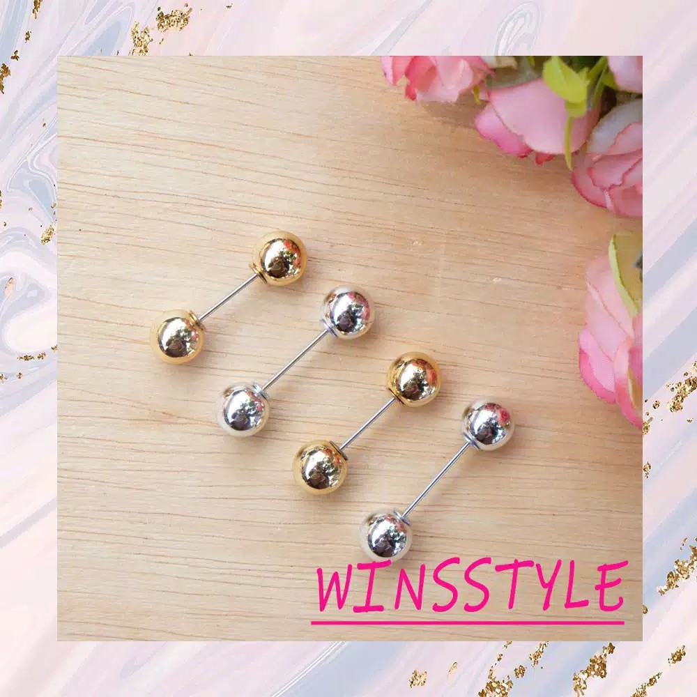 Tuspin hijab Pearl White Chrome Aksesoris muslim terbaru murah-1