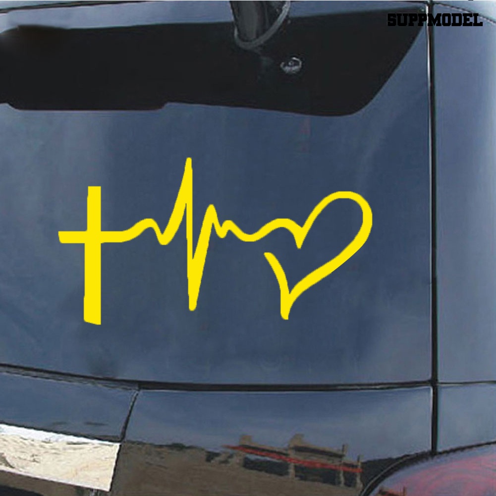 Stiker Decal Motif Tulisan Faith Hope + Gambar Hati Untuk Dekorasi Jendela / Bumper Mobil