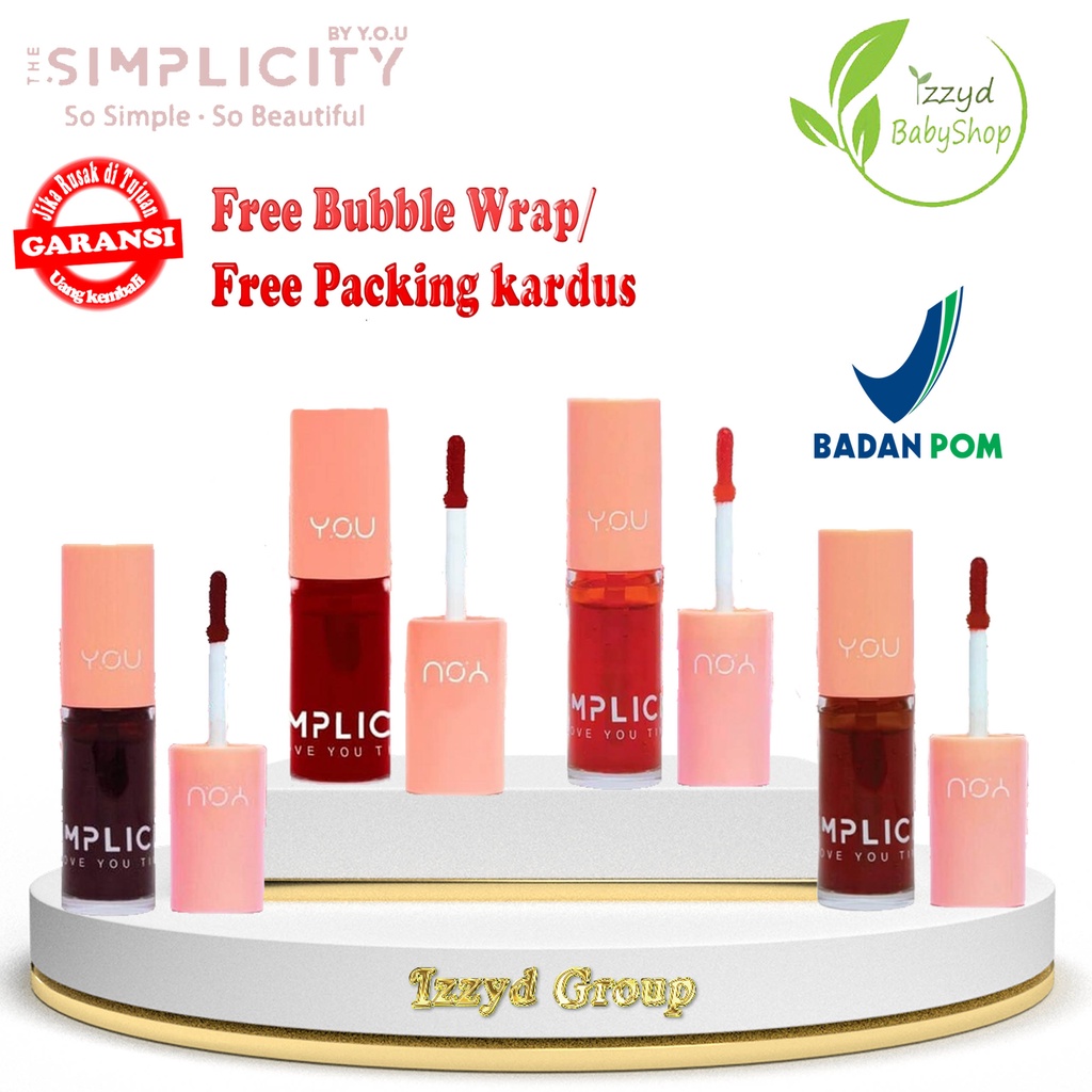 ❣️Izzyd❣️ The Simplicity lip tint / cotton lip clay |CC Cushion|Eyeshadow Quad Dare|simplycity lip tint liptint simplicity |eyeshadow|eyebrow|bedak|compact|tabur|lipstik you