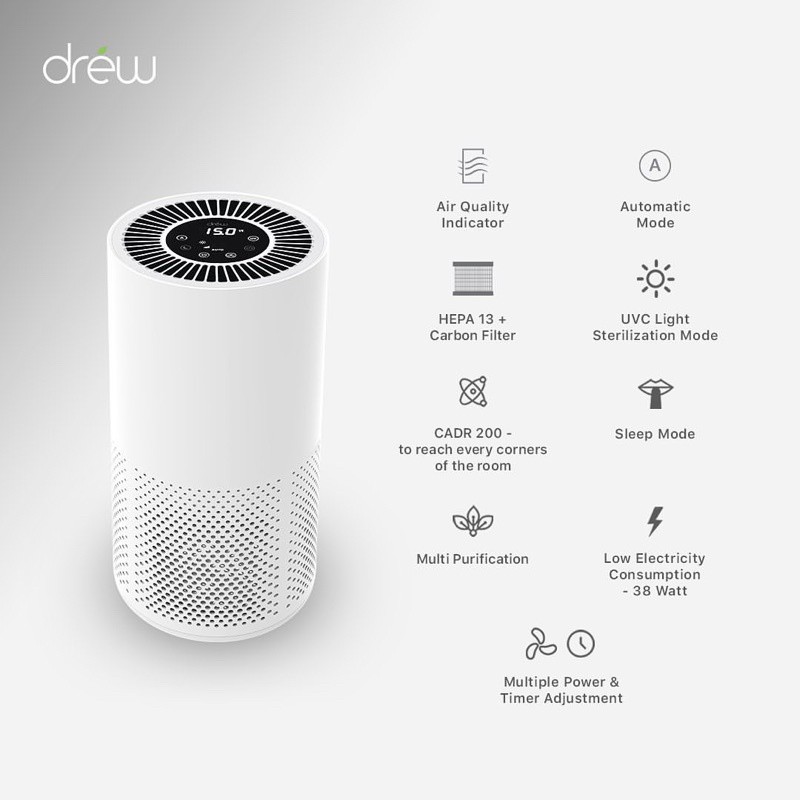 Drew Pure 5 Air Purifier Pembersih Udara