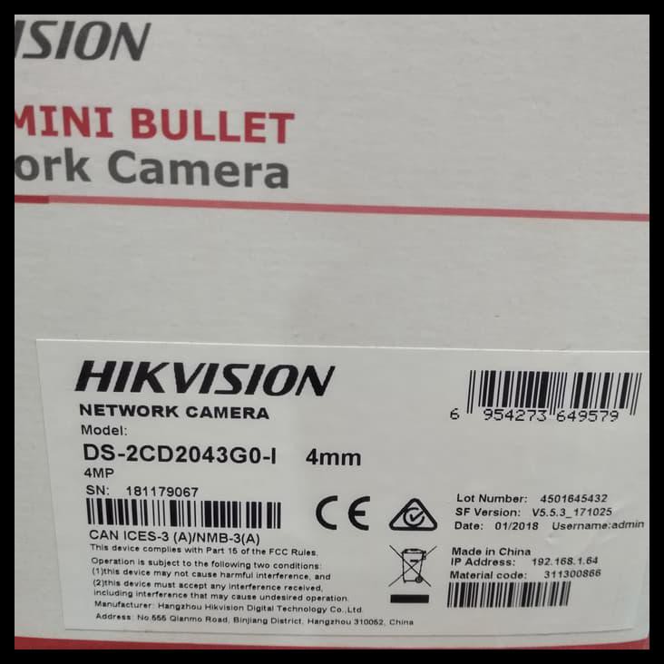 Ip Cam 4Mp Hikvision / 2Cd2043G0-I / Outdoor / H 265+