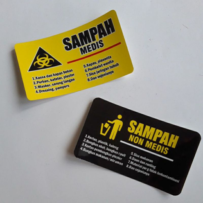 

Stiker Sampah Medis dan Non Medis Mini