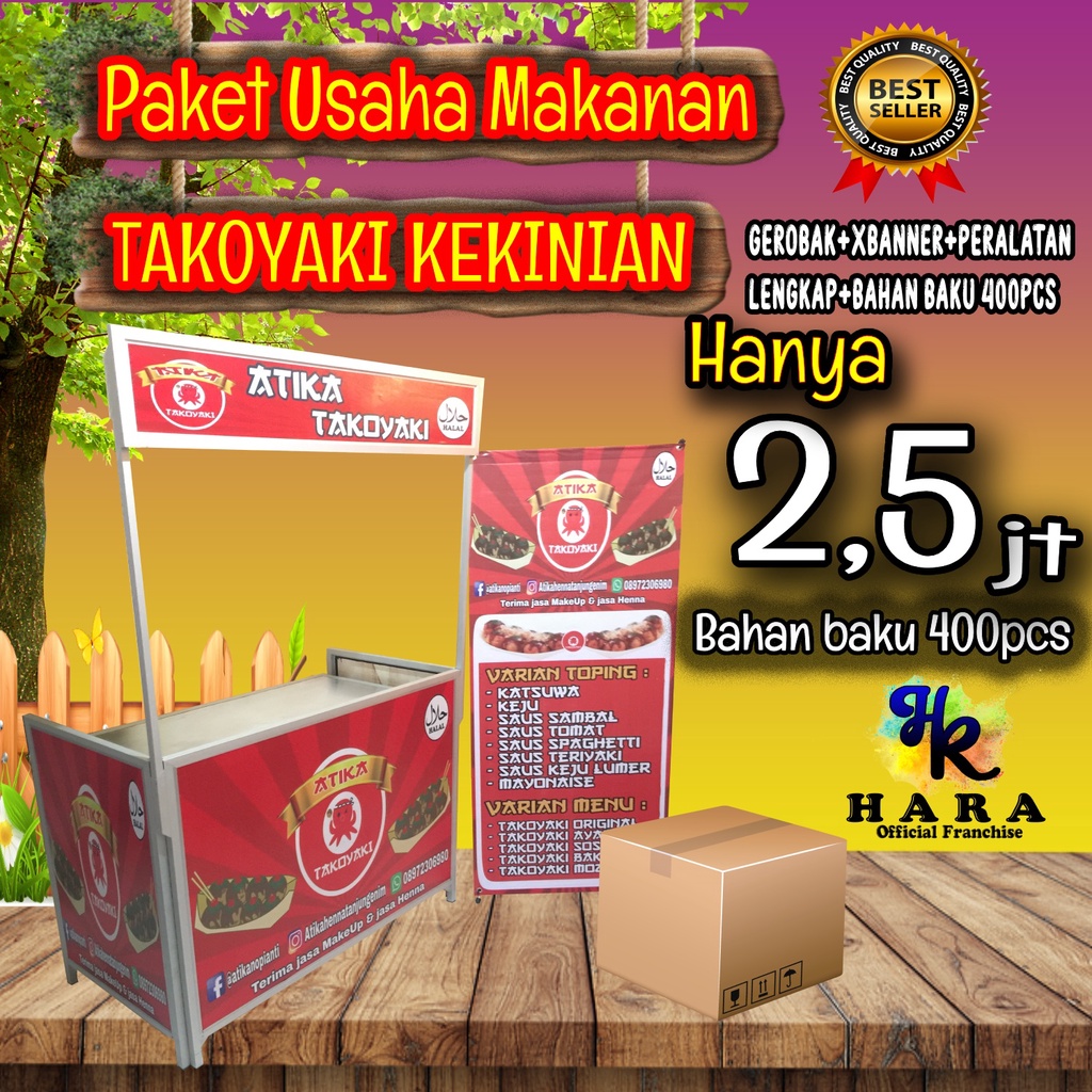 

TERMURAH!!!.. FRANCHISE/PAKET USAHA MAKANAN TAKOYAKI LENGKAP SIAP JUALAN..