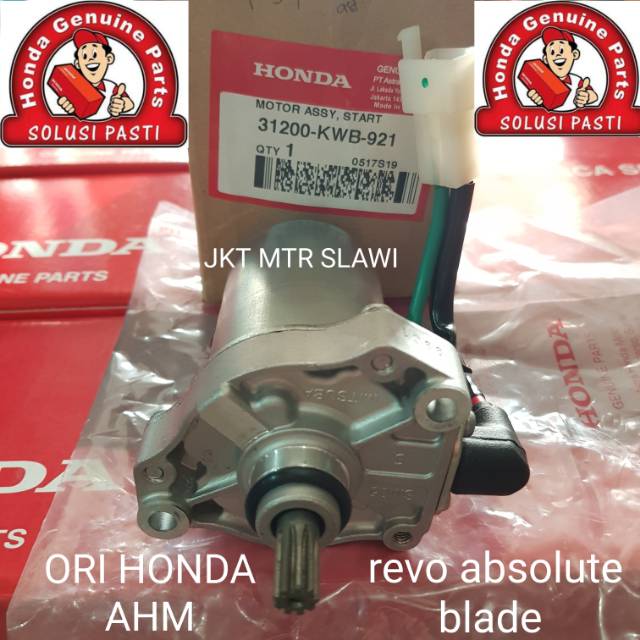 motor assy starter dinamo starter revo absolute revo 110 blade ori honda ahm asli honda