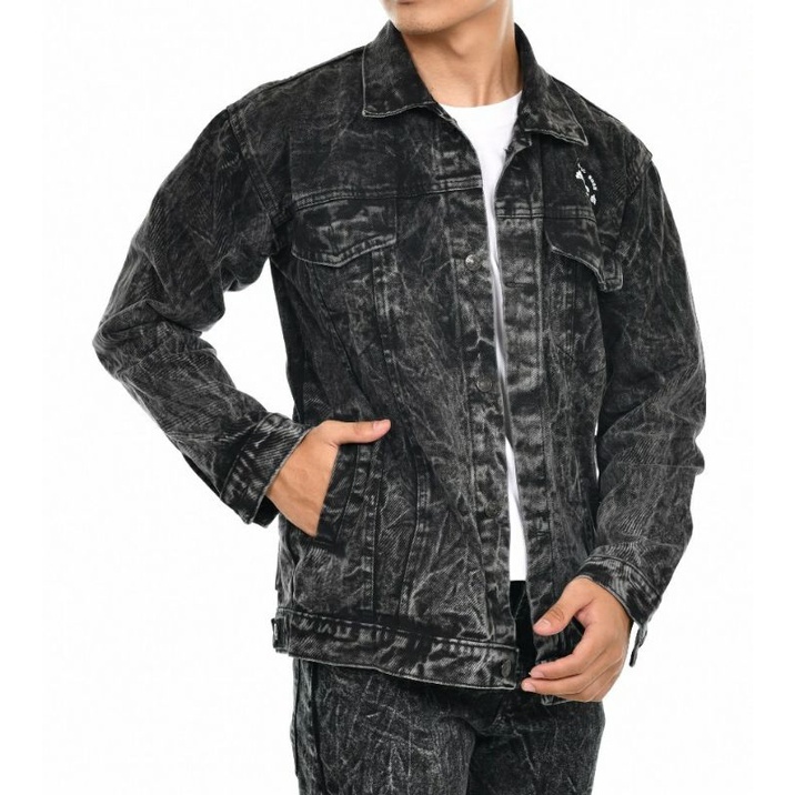 Jaket Jeans White Devil Pria/Cowok Terbaru