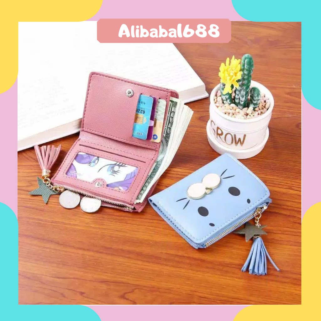 *ALIBABA1688*COD Dompet Wanita D108 Import Murah Dompet Lipat Kecil Lucu Cantik