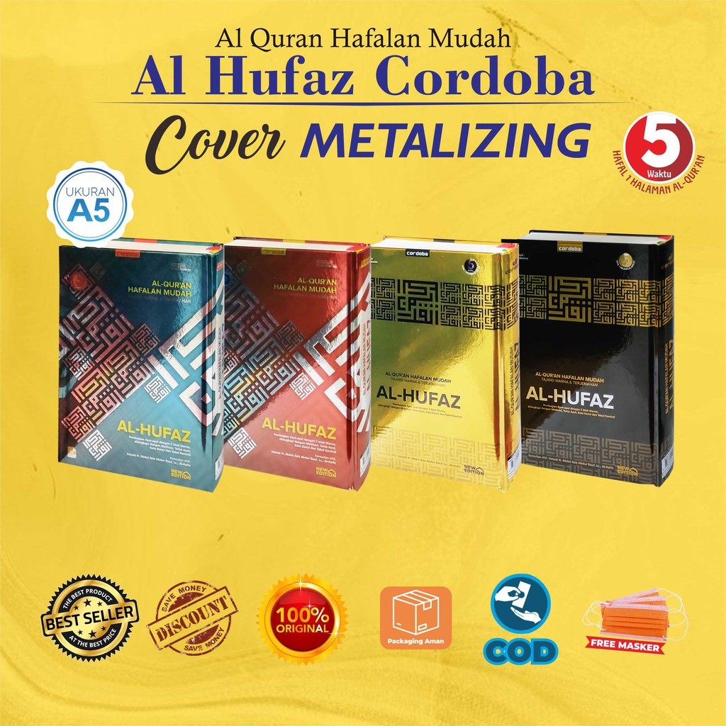 Alquran kecil Ukuran A5 Al Hufaz Milenial Al quran Hafalan Mudah Per Juz Quran Cover Metalizing Dengan Tajwid dan Terjemah