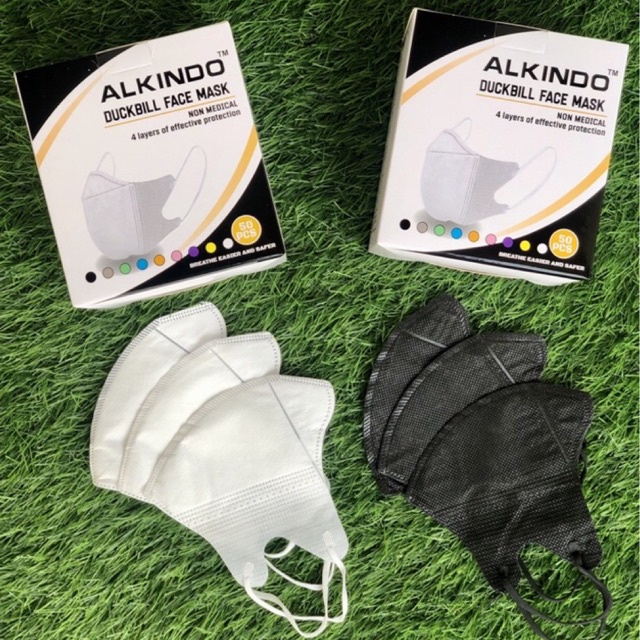 MASKER DUCKBILL GARIS ALKINDO/WEMASK/MOUSON ISI 50 PCS ( Mirip Sensi )