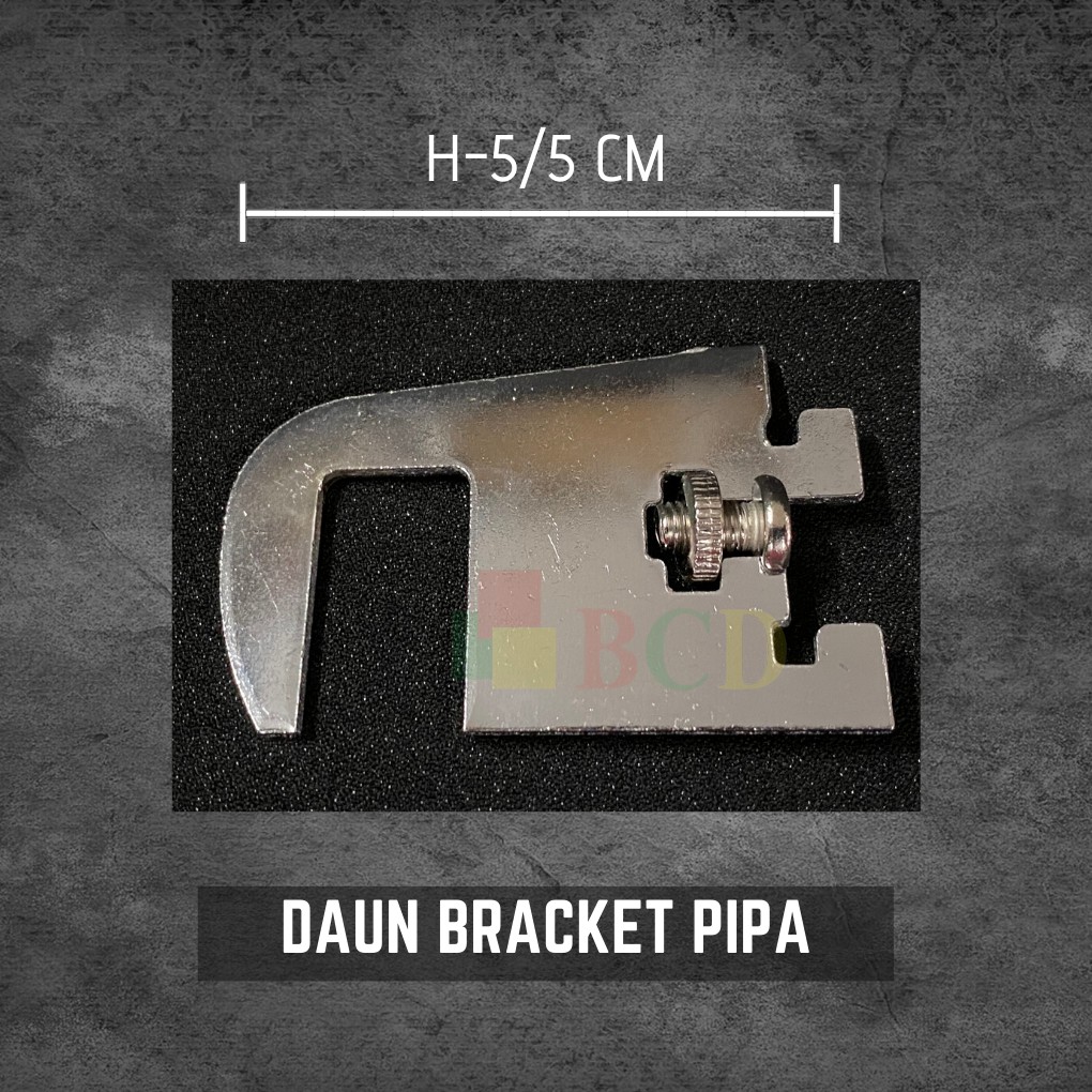 Bracket Pipa Kotak H-5 cm / Daun Bracket H-5 cm / Penyangga Pipa Kotak