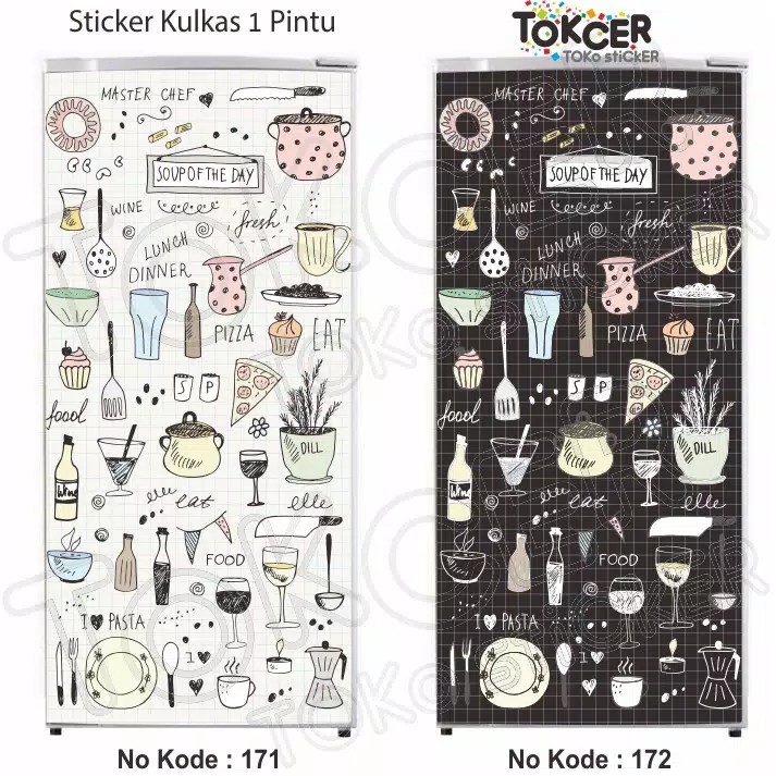 Stiker Kulkas Motif Chocolate A5