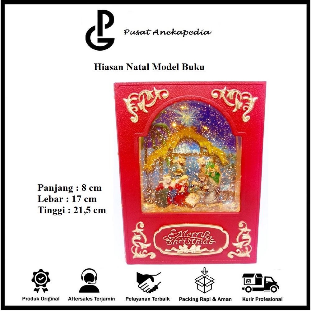 Hiasan Natal - Lampu Natal - Accesoris Natal - Model Buku