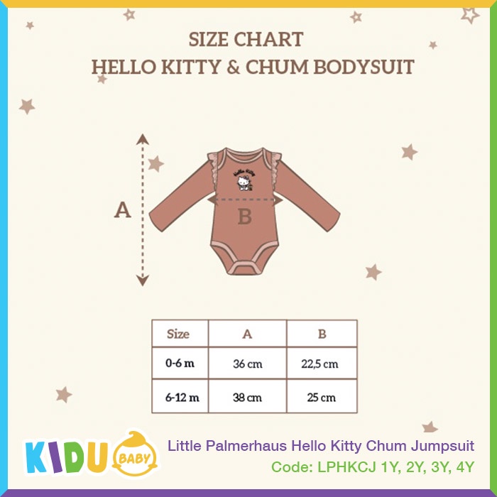 Little Palmerhaus Hello Kitty Chum Jumpsuit Baju Anak Perempuan Bayi Cewek Kidu Baby