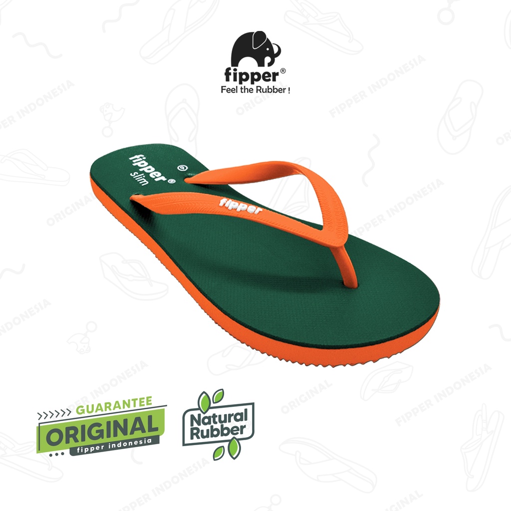 Fipper Slim Green Emerald / Orange