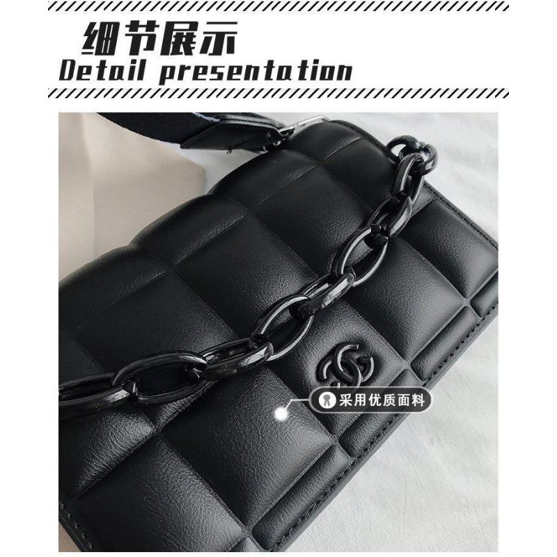 BJ7688 - BLACK/GREEN/KHAKI/PINK/RED/YELLOW TAS SLEMPANG WANITA MOTIF KOTAK TAS PESTA CLUTCH KULIT SINTETIS TALI RANTAI MODEL CHAIN TAS WANITA FASHION IMPORT TERMURAH TERLARIS TERBARU BAGSTORE JAKARTA TAS BATAM CR7353 LT1137 ELJ5097 JT3136 BQ2976