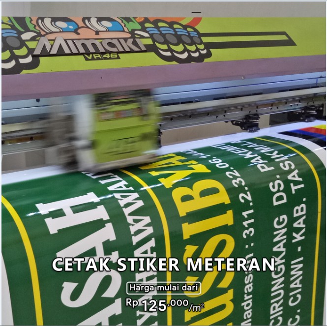 Cetak Print Stiker Meteran Graftack Ritrama Branding Mobil / Traktor / Menu Martabak / Menu Makanan