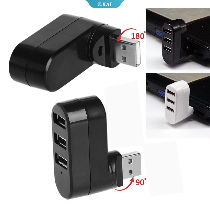 Hub 3 Port USB 2.0 Universal Mini Bisa Diputar Untuk Laptop