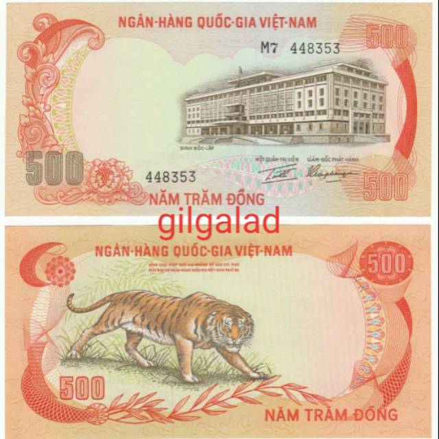VIETNAM 500 DONG 1972 UANG ASING