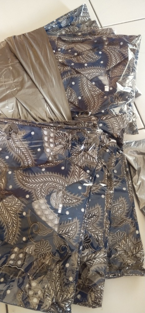 Kemeja Batik Pria Lengan Panjang Batik Size M L Xl Xxl  Bswart Hrb026 Kenongo Hem Panjang Padi