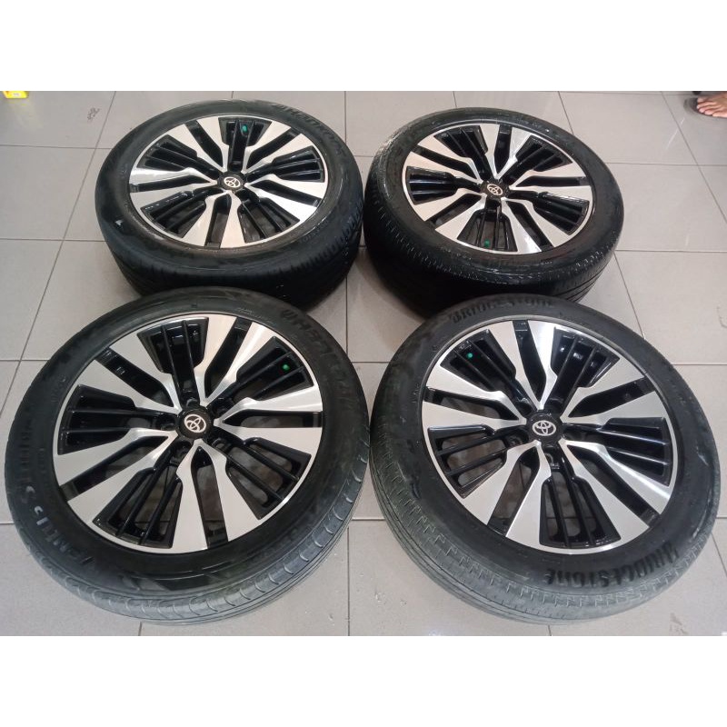 Velg Mobil Bekas Replika Toyota Alphard Ring 18 h5x114,3 + Ban 235 50 r18 buat inova hrv Terios rush