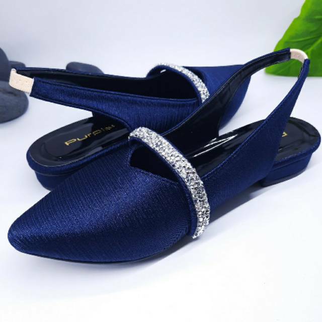 Sendal flat tali teplek Purple Shoes / Sendal Wanita / Sepatu Sendal Tali Wanita