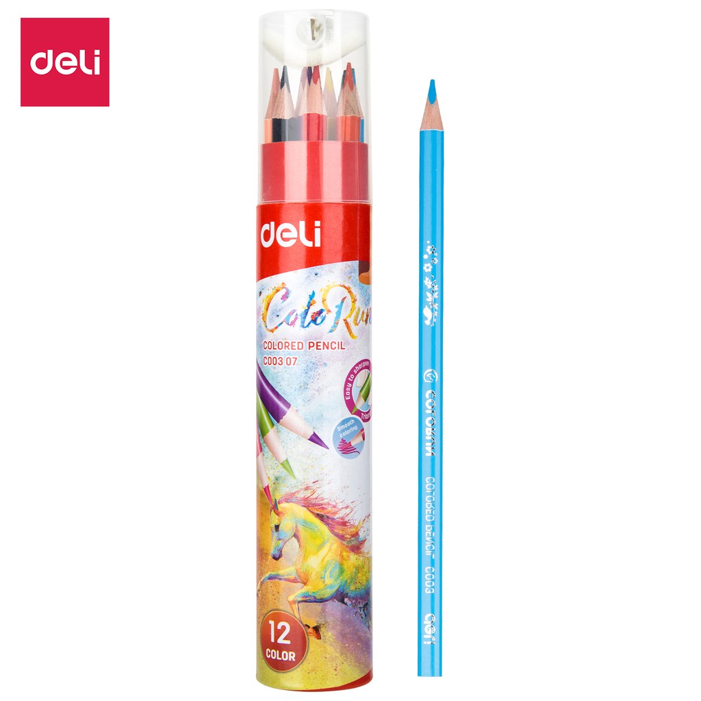 

Deli Pensil Warna 12/24/36 Warna dengan Bonus Rautan Pensil pada box EC00307 EC00327 EC00337