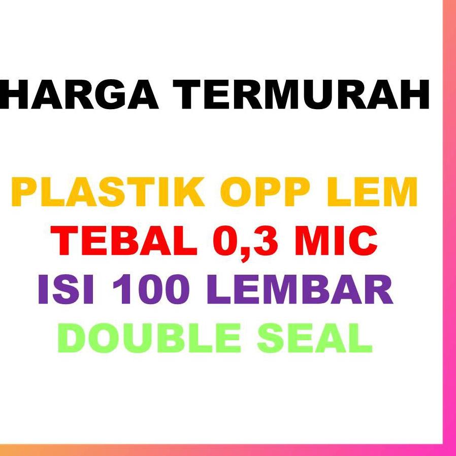 

Model Terlaris Plastik OPP 35x39 (100 Lembar) / Plastik OPP Lem / Plastik OPP Seal