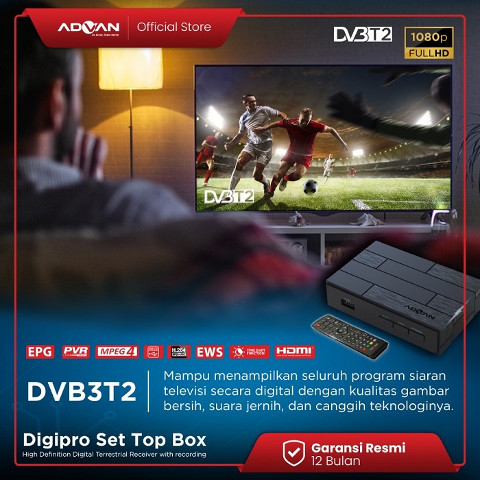TV Digital Receiver Set Top Box STB Advan DIGIPRO DVBT2 Full HD 1080p-3