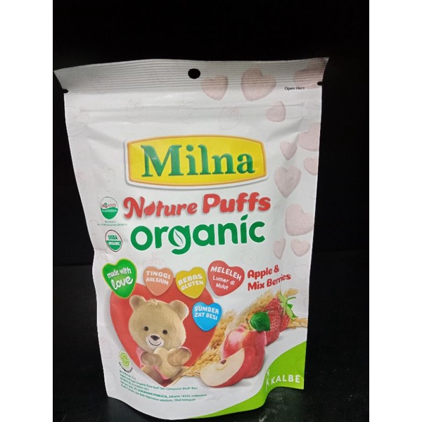 

milna natural puffs organic apple & mix berries 15 g