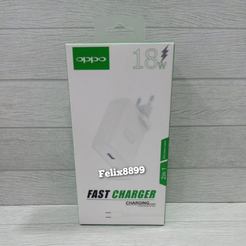 Charger Oppo A54 A53 A52 A91 A92 A74 A5 A9 2020 Reno 4F 18W 18Watt Fast Charging Type C USB C Tipe C