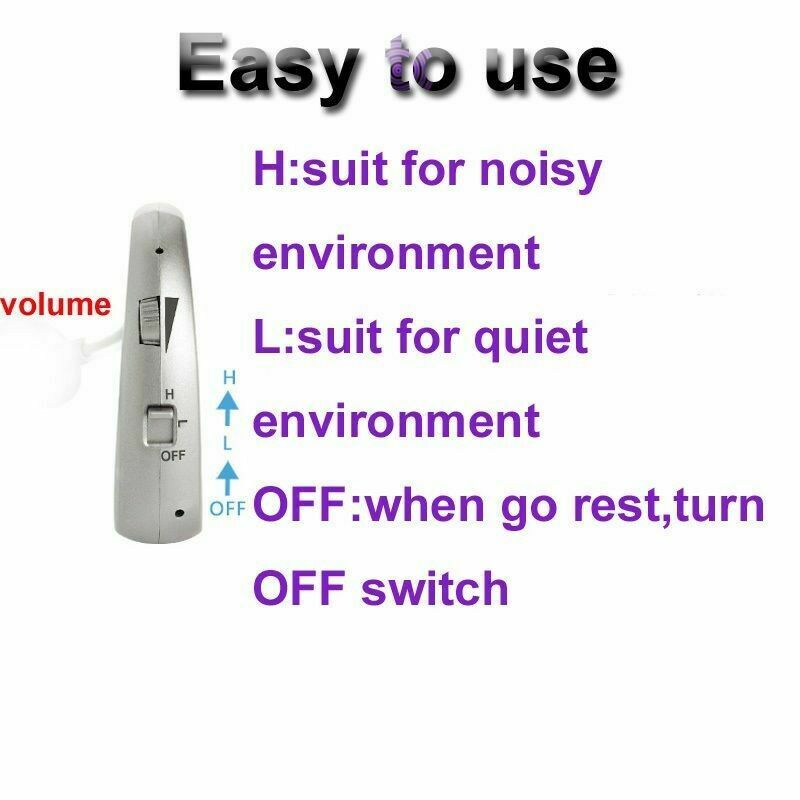 Rechargeable Mini Digital Hearing Aid Listen Sound Amplifier Wireless Ear Aids for Elderly Moderate to Severe Loss