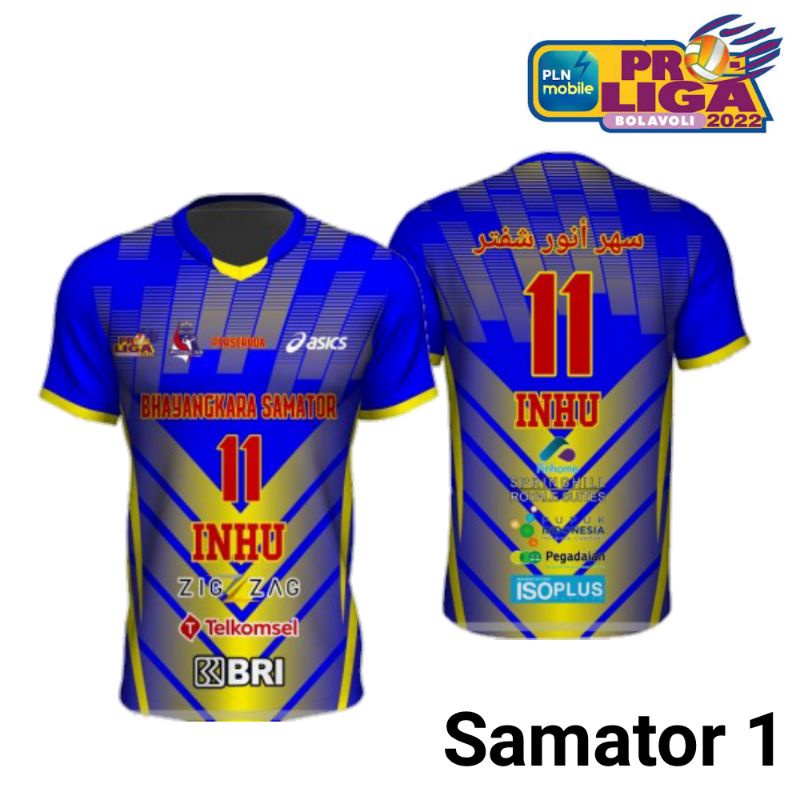 Kaos Jersey  Surabaya Samator Proliga 2022[bisa tambah nama, nomor dan logo]