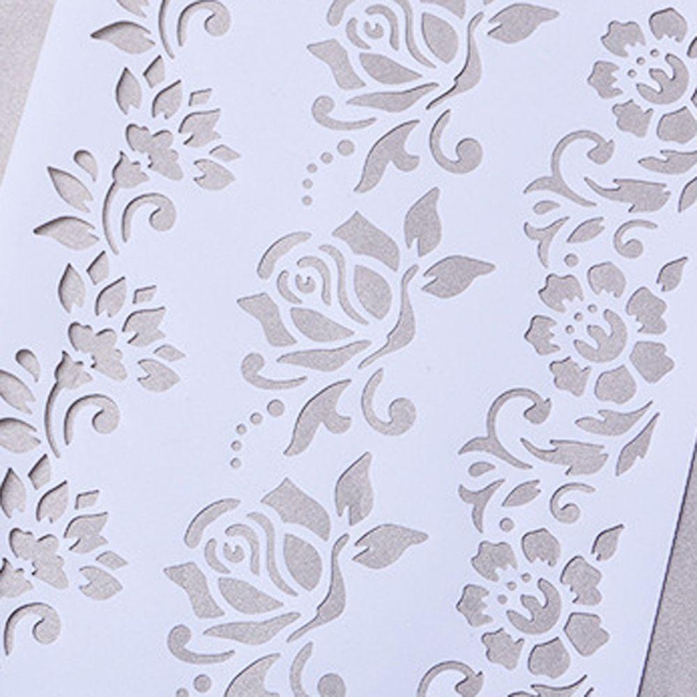 R-flower Layering Stencils DIY Scrapbooking Plastik Lukisan