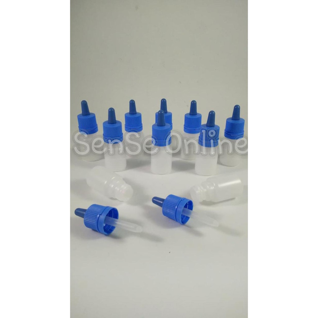 Botol Pipet Plastik 10 Ml Tutup Biru