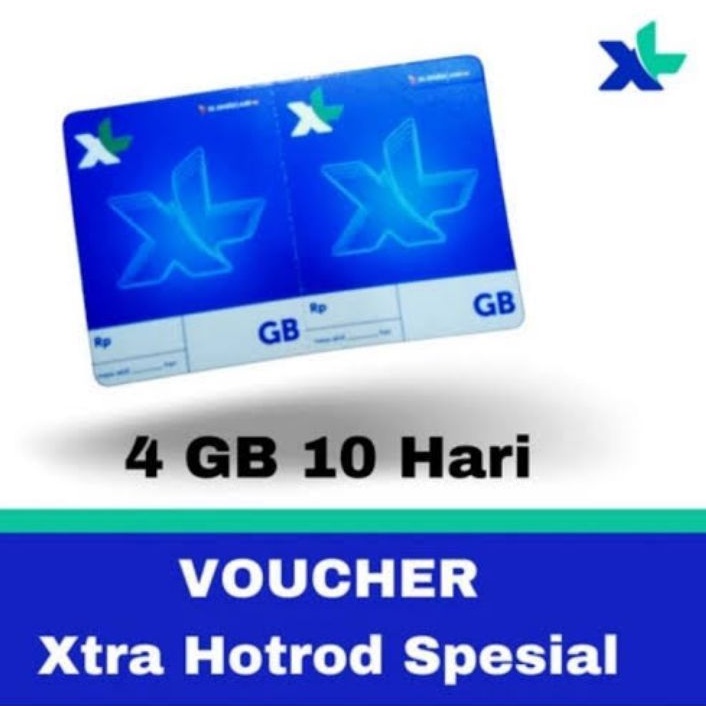 Voucher XL Hotrod 4 GB 10 Hari Kota Tertentu