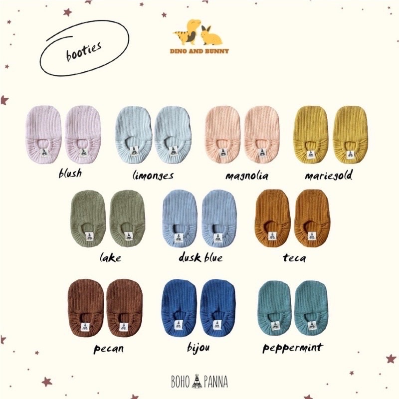 DINOANDBUNNY - BABY BOOTIES - Bohopanna Bohobaby- Kaos Kaki Bayi Newborn - Baby Prewalker