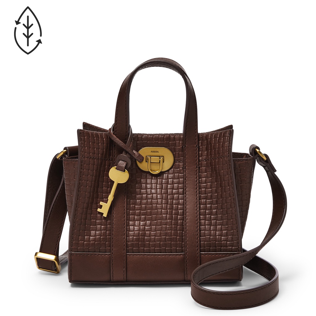 Fossil Carmen Mini Bag Leather Espresso Tas Selempang Wanita ZB1790-206