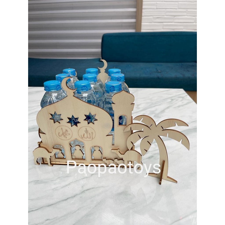 Tempat Cemilan Decoration Ramadhan Bahan Kayu Halus