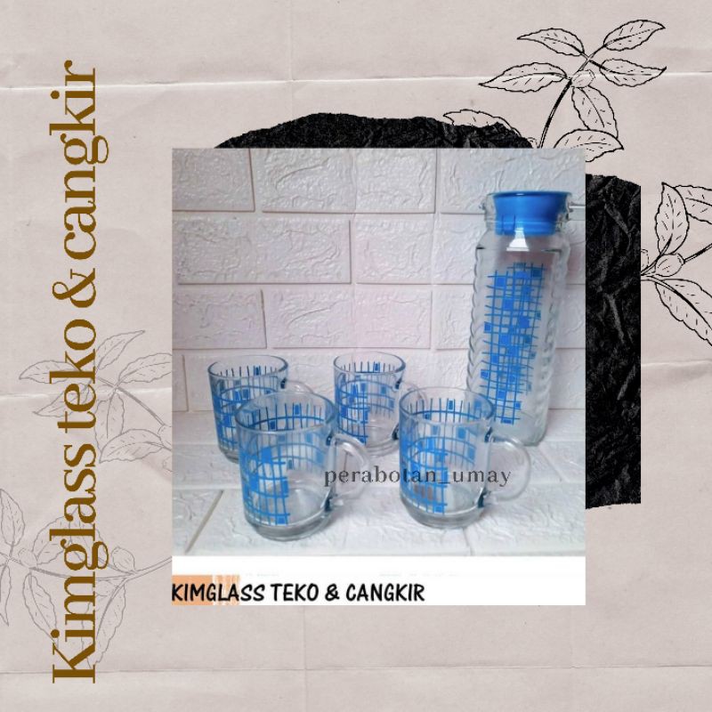 Kimglass Teko + Cangkir