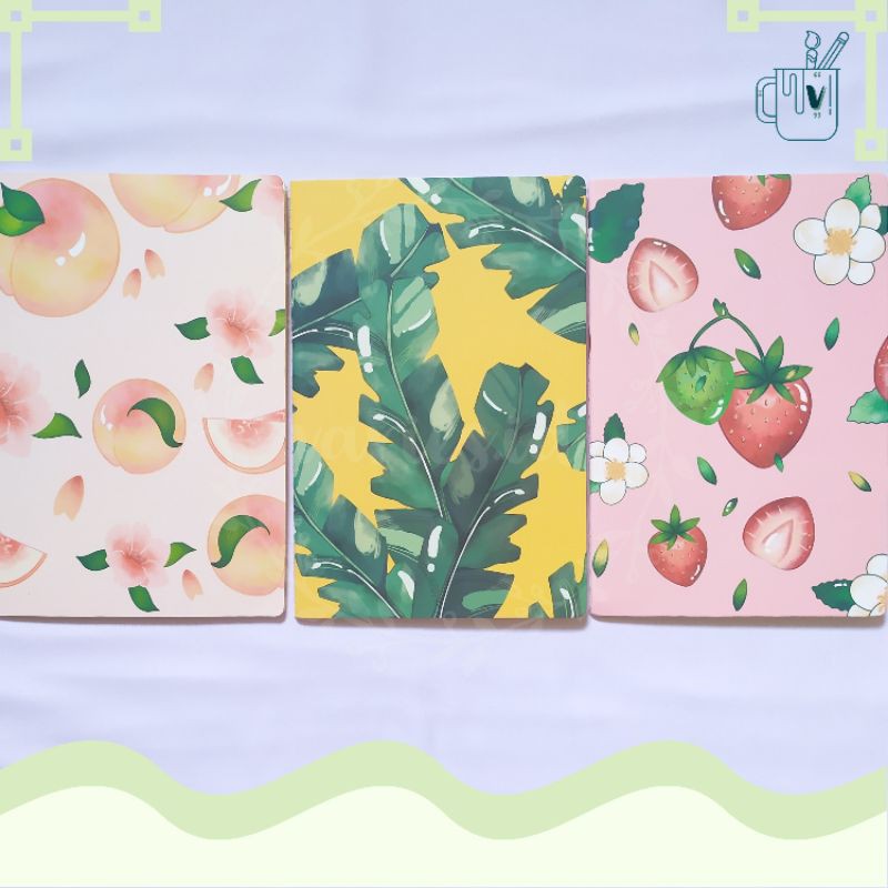 

Note Book | Notes | Buku Catatan | Buku Tulis A5 Cover Leaves | Fruits - aesthetic -