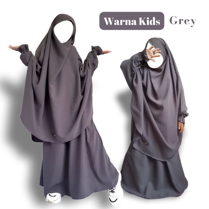 NEW .. French Khimar Set Rok Anak Murah Gamis Syari Set